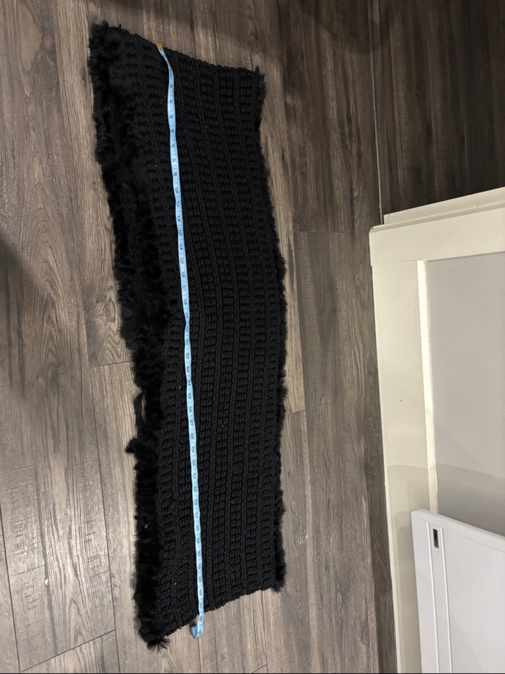 Rudsak Black Knit Fur Trim Infinity Scarf - Picture 4 of 6